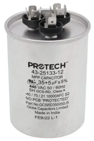 Rheem 43-25133-12 Dual Section Round Capacitor 440VAC Budget