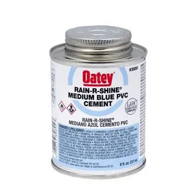 Place Order Oatey 30894 1 QUART BLUE RAIN-R-SHINE FAST SET LOW-VOC MEDIUM BODY PVC CEMENT