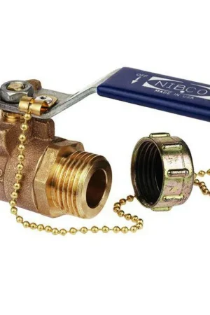 Today Only NIBC NJ838H8 S-585-70-66-HC 3/4 in. DZR Bronze Full Port Solder x Hose 600# Ball Valve
