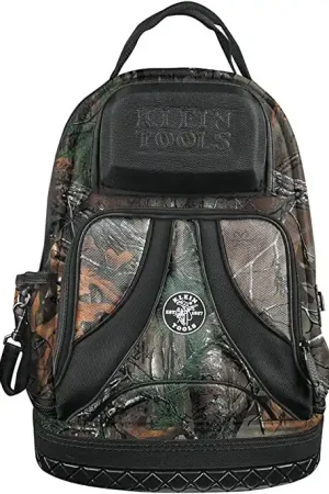 TRANE TOL04223 Klein Tools 55421BP14CAMO Tool Bag Backpack, Heavy Duty Tradesman Pro Tool Organizer / Tool Carrier has 39 Pockets, Molded Base, Camo Design Exclusive Offer