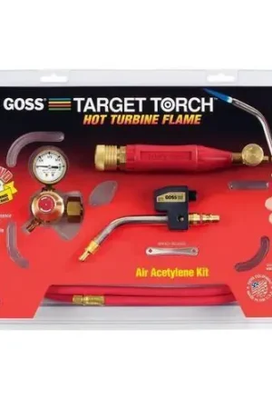 Goss Inc KX-15MC Goss Soldering Brazing Torch Kit for MC Acetylene Tanks Includes GA-8L Ignitor Tip with Turbine Flame Hot Picks