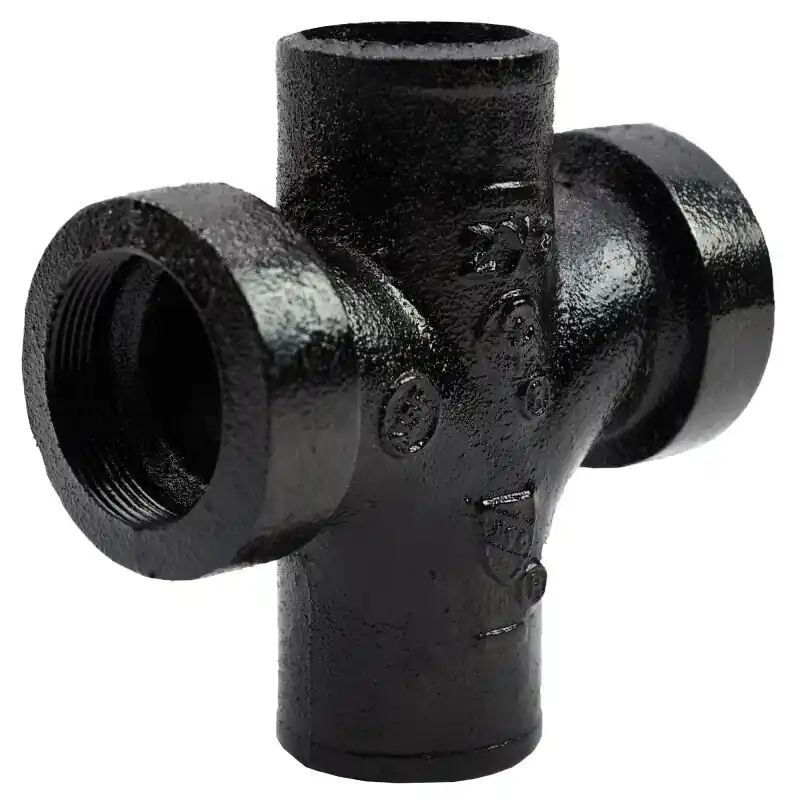 Limited Time Charlotte Pipe NH-35 2" 2x2 Cast Iron No Hub Sanitary Tap Cross