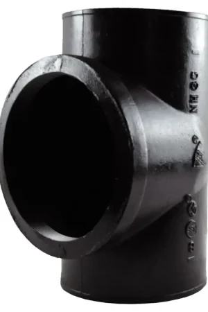 Charlotte Pipe NH-36 6" 6x6 Cast Iron No Hub Test Tee Less Brass Plug Weekend Sale