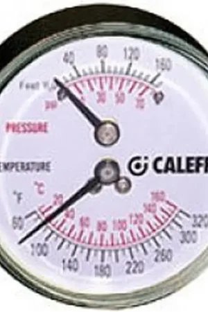 Caleffi NA503040 Boilers Temperature Gauge Dual Pressure Indicator 1/4 Inch NPT Connections Best Choice