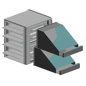 Trusted Brand McDaniel Metals DHZECNJ90150 Horizontal Jade Economizer For Use With Daikin DC*090-150 7.5 - 12.5 ton Package Units