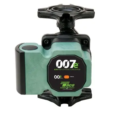Taco 007E-2F4 ECM High Efficiency Circulator Pump 120V/60Hz/1Ph Cast Iron, Universal Flange Last Chance