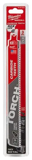 Fan Favorite Milwaukee 48-00-5302 The Torch Reciprocating Saw Blade 9 Inch 3 Pack