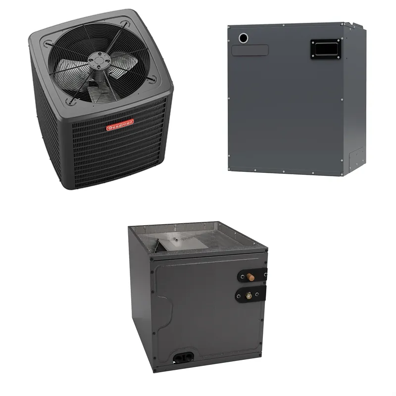 Instant Buy Goodman - 2 Ton Cooling - Air Conditioner + Variable Speed Air Handler System - 15 SEER2 - R-410A