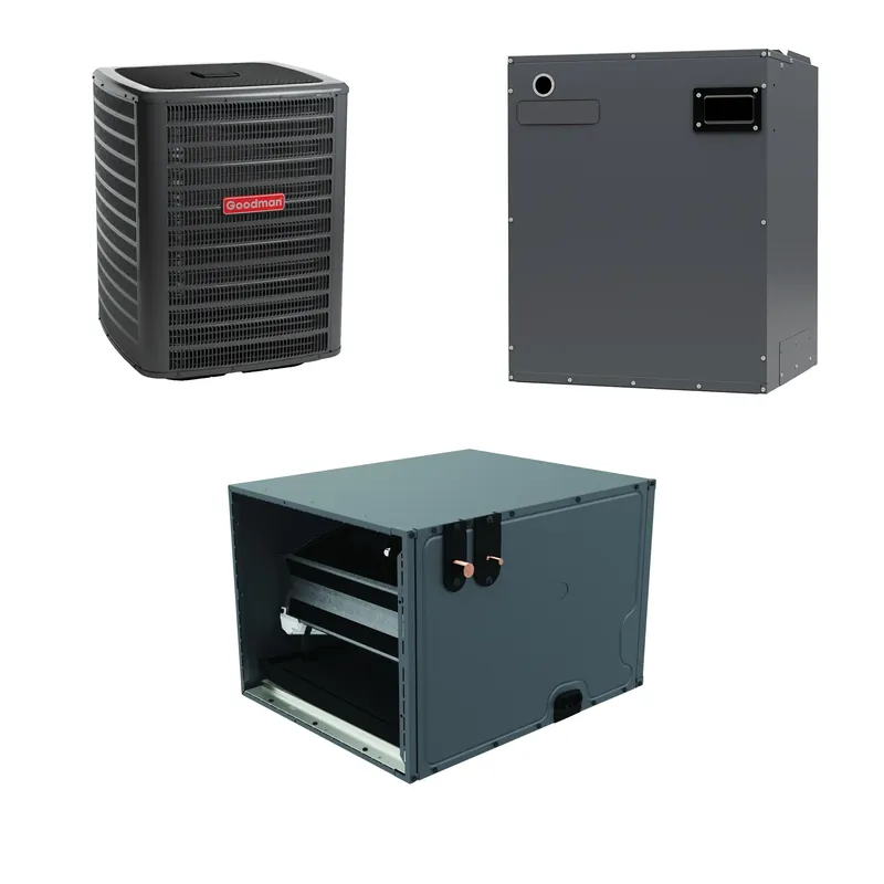 Express Delivery Goodman - 2.5 Ton Cooling - Air Conditioner + Variable Speed Air Handler System - 15.0 SEER2