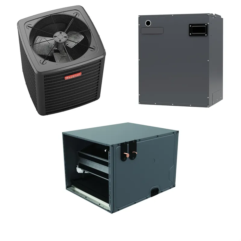 Goodman - 3 Ton Cooling - Air Conditioner + Variable Speed Air Handler System - 14.5 SEER2 Luxury