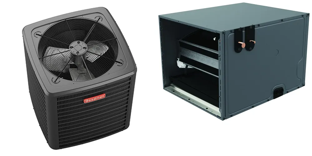 Goodman - 2.0 Ton Cooling - Air Conditioner + Coil System - 14.3 SEER2 - 17.5" Coil Width - For Horizontal Installation Special Discount