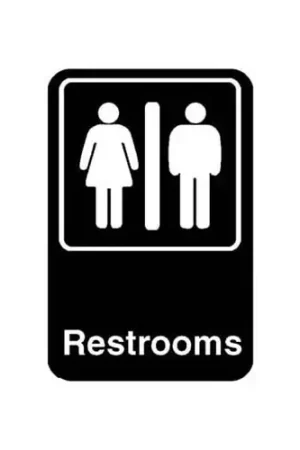Restrooms Sign 6X9 5617 for Traex TRX5617 Final Sale