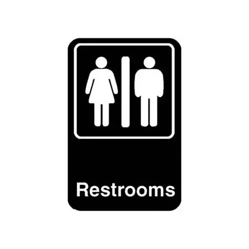 Restrooms Sign 6X9 5617 for Traex TRX5617 Final Sale