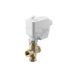 Clearance Siemens 262-02078 3/4 Inch NPT Powermite MT Series 3-Way Mixing SS Valve Actuator Assembly, 24Vac, 6.3 Cv