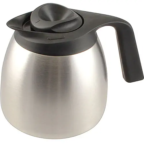 CARAFE THERMAL W BLACK LID SEAMLESS 40163.0000 for Bunn High Quality