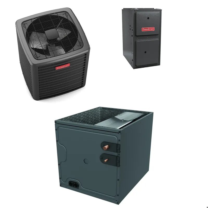 Price Drop Goodman - 2.0 Ton Cooling - 40k BTU/Hr Heating - Air Conditioner + Variable Speed Furnace System - 16.5 SEER2 - 96% AFUE - Upflow