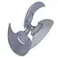 Modine 5H0738350001 Fan Blade for HDS 75 14 Dia 22 Deg 3/8 CW 3bld Fan Save Now