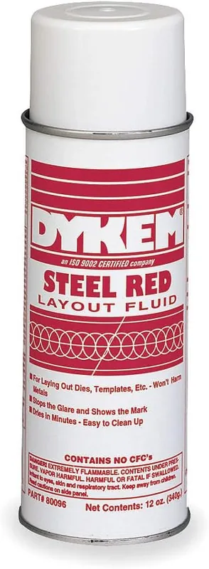 Limited Offer Dykem 80096 Red Layout Fluid 16 oz Aerosol Can