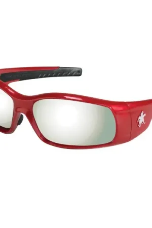 Cheap MCR Safety SR11R Swagger Safety Glasses Black Frame Polycarbonate Fire Mirror Lens