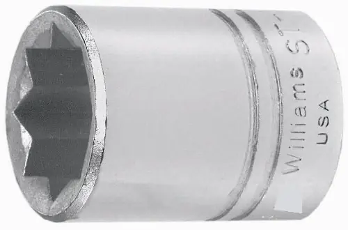 Crafted Williams JHWST-816 1/2-Inch Shallow 8 Point Socket