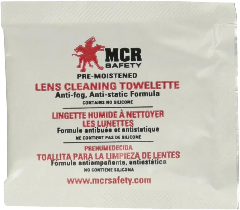 MCR Safety LCT Anti-Fog Anti-Static Lens Cleaning Towelette 100 Wipes Special Discount