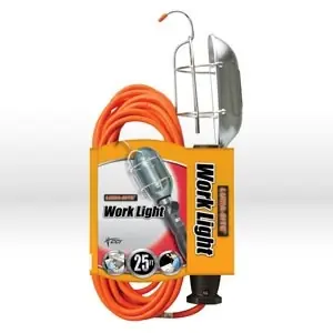 Reduced Price 0691 Coleman Work Light,Orange Trouble Light-Metal Guard,16/3SJt 13A,25'