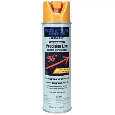 Rust-Oleum 203033 Industrial Choice M1600/M1800 System Precision-Line Inverted Marking Paint 17 oz Caution Yellow M1800 Water-Based Discount