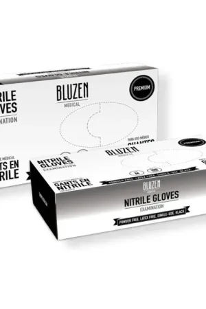 Hassle-Free Returns Bluzen MNIT104-XL 6 Mil Black Nitrile Examination Gloves X-Large