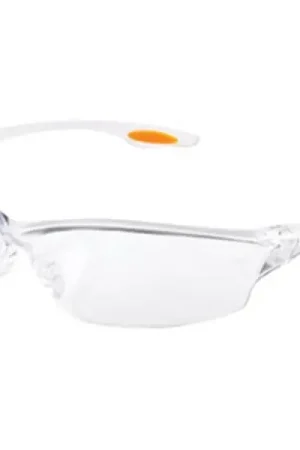 Don't Miss Out MCR Safety LW210 Law LW2 Series Safety Glasses Clear Lens TPR Nose Piece and Temple Inserts Clear Frame