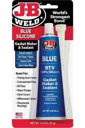 Instant Buy J-B Weld 31316 3 Oz Blue RTV Silicone Gasket & Sealant - Replace 00043425313164