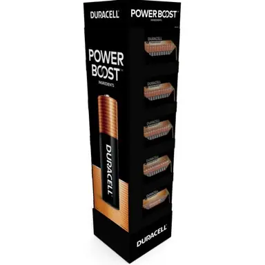 Authentic Duracell 4133304341 Coppertop 46 Ct of 24 Packs Tower Display