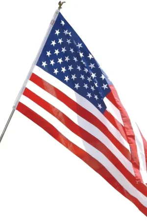 Clearance Valley Forge VLFAAUS11 AA-US1-1 3 Ft x 5 Ft Polycotton American Flag & 6 Ft Pole Kit