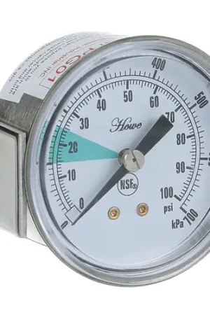 GAUGE PRESSURE 0-100 PSI 1/4 NPT BACK CONNECTION 06680-011-86-42 for Jackson 06680-011-86-42 Authentic