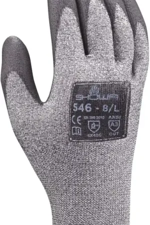 Exclusive Offer Showa 546M-07 Cut-Resistant Safety Glove with HPPE Liner and PU Foam Coating, Medium