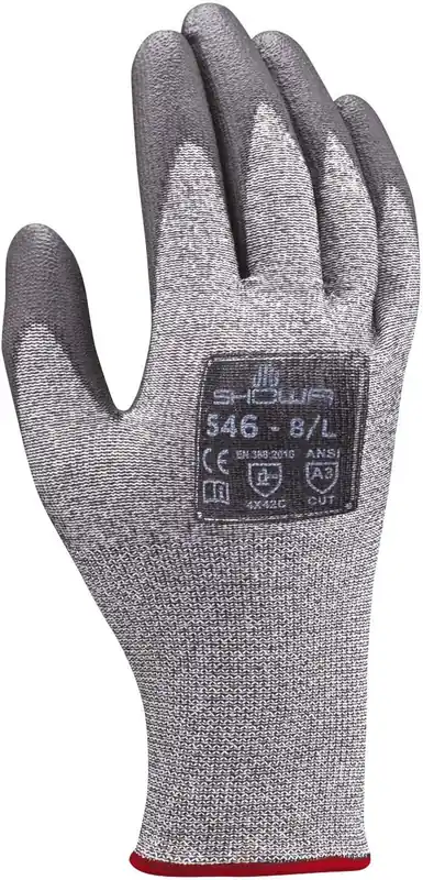 Exclusive Offer Showa 546M-07 Cut-Resistant Safety Glove with HPPE Liner and PU Foam Coating, Medium