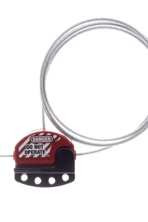 Master Lock S806CBL15 Adjustable Cable Lockout 15 ft Red Silver Super Sale