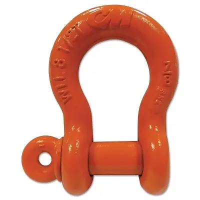 CM Columbus McKinnon M651P Screw Pin Anchor Shackle 1.06 in Opening 5/8 in Bail Size 4-1/2 t Orange Paint Last Chance