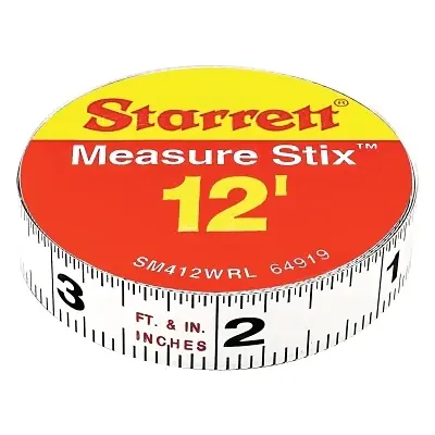 Hassle-Free Returns L.S. Starrett 64919 Measure Stix Steel Measuring Tapes 1/2 in x 12 ft