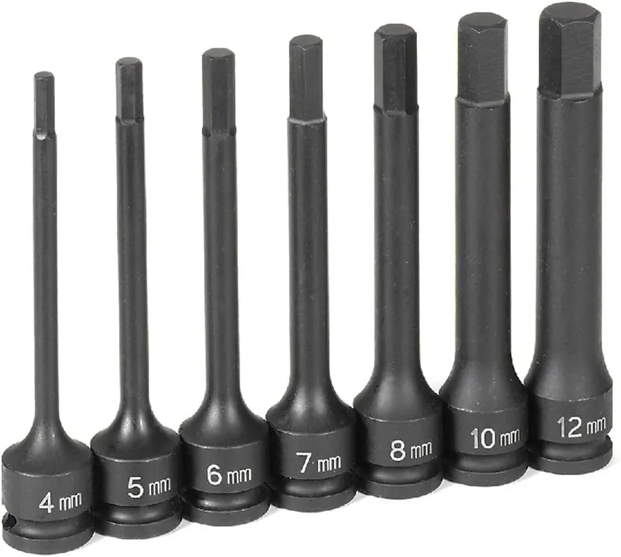 Place Order Grey Pneumatic 1247MH Hex Driver Socket Set One Size