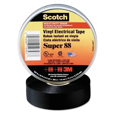 Scotch 7000057832 Super 88 Vinyl Electrical Tape 1 in x 36 yd Black Big Sale