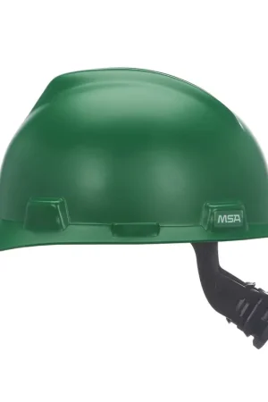 MSA 10203085 V-Gard Cap-Style Hard Hat with Fas-Trac III Suspension Matte Green Big Sale