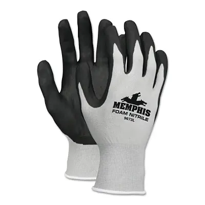 MCR Safety 9673XL NXG Foam Nitrile Dip Gloves X-Large Black/Gray 12 Pair Deal