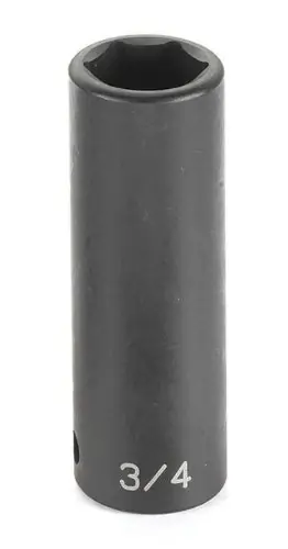 Weekend Sale Grey Pneumatic 2020MD Impact Socket 1/2 in Drive Size 20 mm Socket Size Hex 6-point Deep Length