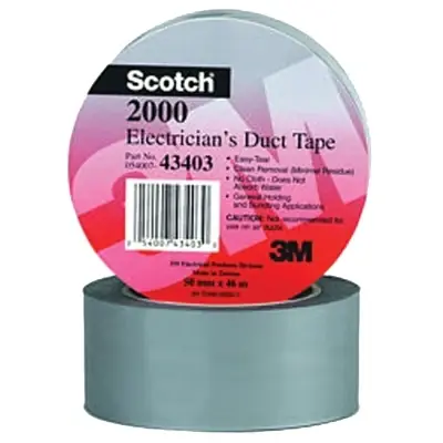 Popular Scotch 7000031684 Electricians Duct Tapes 2000 Gray 2 in x 50 yd x 6 mil