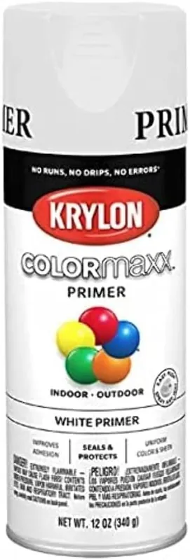 Krylon K05584007 COLORmaxx, White, Primer - 12 Ounce Budget