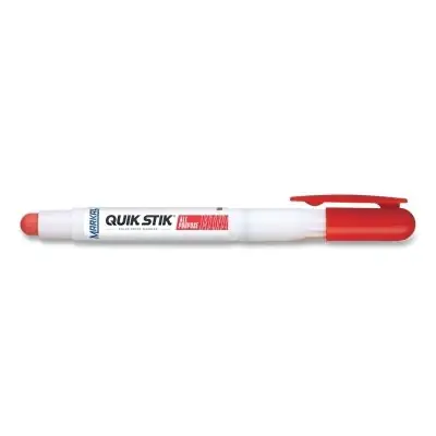 Markal 61128 Quik Stik All Purpose Mini Solid Paint Marker 3/8 in x 4.625 in L Red Last Chance
