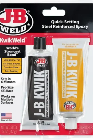 Limited Time J-B Weld 8271 KwikWeld Professional Size Steel Reinforced Epoxy Twin Pack - 10 oz