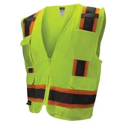 Luxury Radians SV62ZGMM SV6 Type R Class 2 Two Tone Surveyor Mesh Safety Vest Medium
