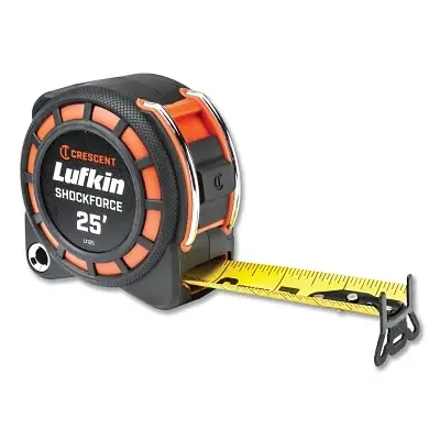 Crescent Lufkin L1125-02 Shockforce Nite Eye Dual-Sided Tape Measure 1-3/16 in W x 25 ft L Fresh Stock