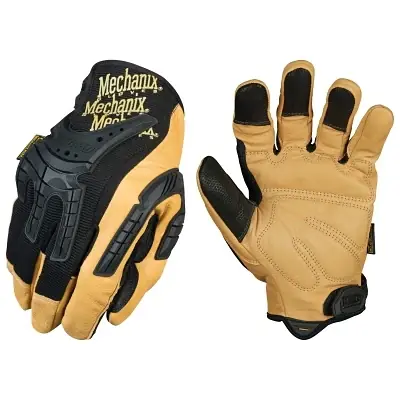 Crafted Mechanix Wear CG40-75-010 CG Heavy Duty Gloves Spandex/Genuine Leather Large Black